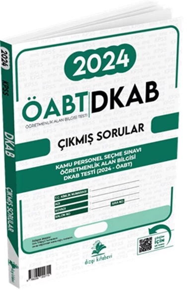 Dizgi Kitap 2024 ÖABT DKAB Video Çözümlü Sınavı Tek Fasikül Orijinal Çıkmış Sorular