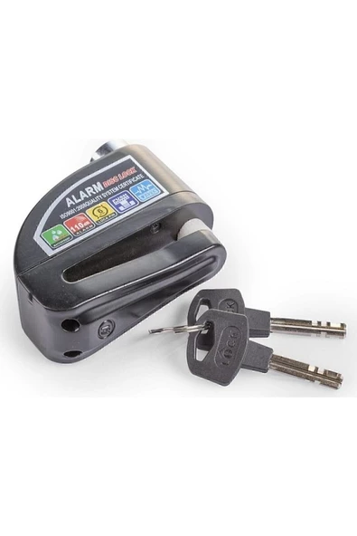 Disk Kilidi Alarmlı 110 Desibel Renkli Disk Kilit(TÜM RENKLERDEN KARIŞIK GÖNDERİLİR) ürün görseli 1