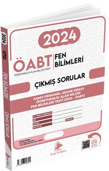 Dizgi Kitap 2024 ÖABT Fen Bilimleri Öğretmenliği Video Çözümlü Sınavı Tek Fasikül Orijinal Çıkmış Sorular