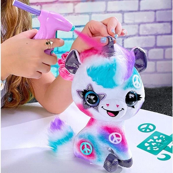 Mega Style Airbrush Plush Peluş Unicorn - Resim 4