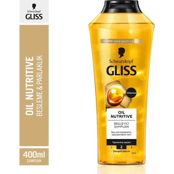 Schwarzkopf Gliss Oil Nutritive Besleyici & Parlaklık Veren Şampuan 400 Ml