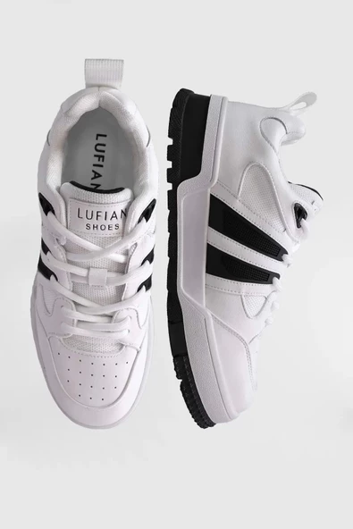Lufian 111230252 Edgar Casual Erkek Deri Sneaker Ayakkabı Beyaz - 2