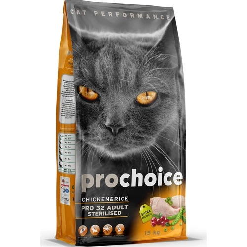 Pro Choice Pro 32 Sterilised Tavuklu Kısırlaştırılmış Kedi Maması 15 Kg