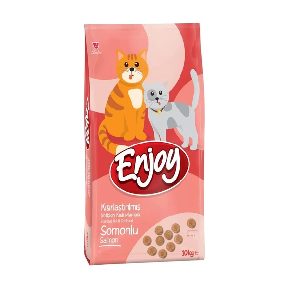 Enjoy Somonlu Kısırlaştırılmış Yetişkin Kedi Maması 10 kg