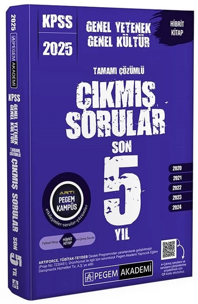 Pegem 2025 KPSS Genel Yetenek Genel Kültür Çıkmış Sorular Son 5 Sınav Çözümlü Pegem Akademi Yayın