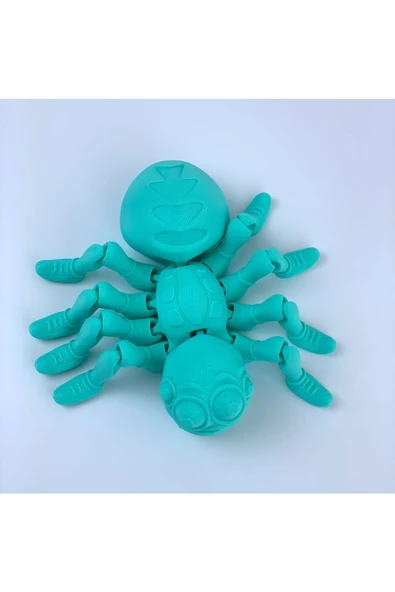 3D Hareketli Sevimli Örümcek Figürlü Oyuncak - Turkuaz - 5