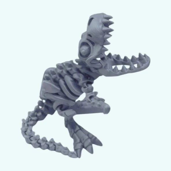 3D Hareketli İskelet Trex Oyuncak - Gri - 2