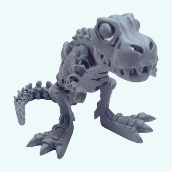3D Hareketli İskelet Trex Oyuncak - Gri - 4
