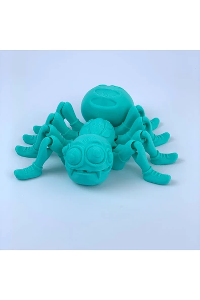 3D Hareketli Sevimli Örümcek Figürlü Oyuncak - Turkuaz - 3