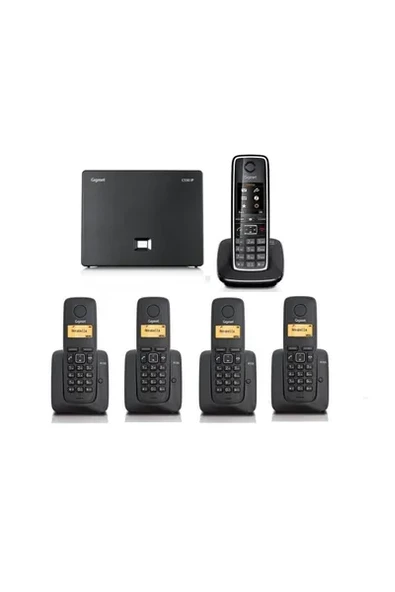 Gigaset Analog &IP 5 Dahili Dect Telsiz Kablosuz Telefon Santrali C530