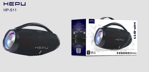 HEPU S-11 BLUETOOTH USB ŞARJLI RGB IŞIKLI MÜZİK KUTUSU