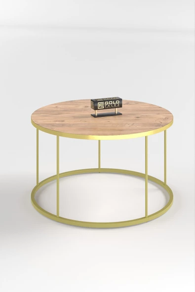 ORTA SEHPA VE ZİGON SEHPA TERRA SET GOLD CEVİZ - Resim 3