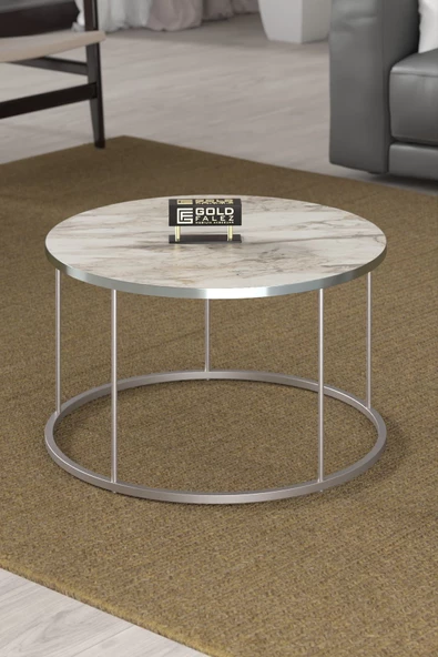 ORTA SEHPA VE ZİGON SEHPA TERRA SET GÜMÜŞ EFES - Resim 2