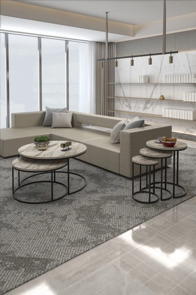 ORTA SEHPA VE ZİGON SEHPA SET İKİLİ LÜX C ZİGON EFES - Resim 4