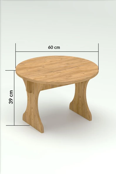 Orta sehpa ve Zigon Sehpa Mantar Set Atlantik çam - Resim 6
