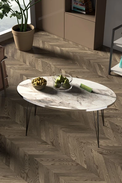 Zigon Sehpa Ve Orta Sehpa Elips Set Siyah Tel Ayak Gümüş Efes ürün görseli 1