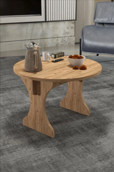 Orta sehpa ve Zigon Sehpa Mantar Set Atlantik çam - Resim 4