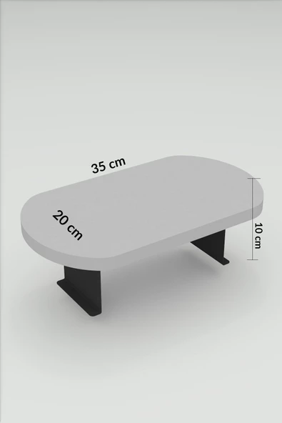 Yan Sehpa Ayarlanabilir Tepsi OVAL Dekoratif Modern Yatay Dikey Koltuk Sehpası EFES - 5