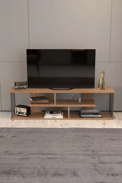 TV SEHPASI  RAFLI 140 CM GZD TV ÜNİTESİ  ATLANTİK CEVİZ - 3