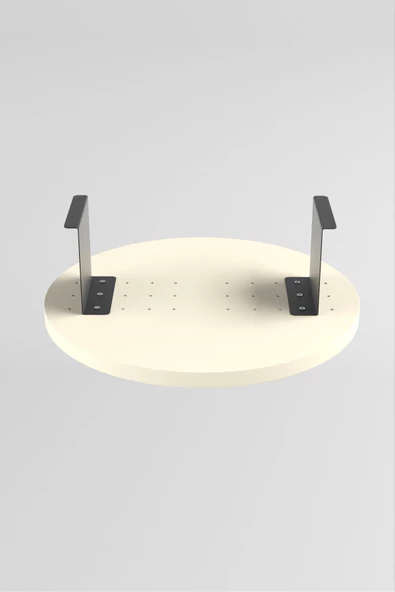 Yan Sehpa Ayarlanabilir Tepsi Dekoratif Modern Tepsi Krem - 3