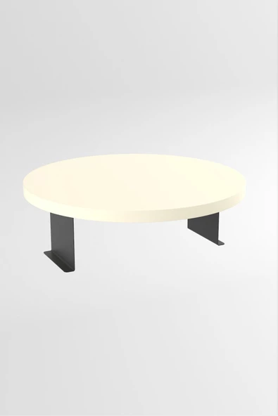 Yan Sehpa Ayarlanabilir Tepsi Dekoratif Modern Tepsi Krem - 4