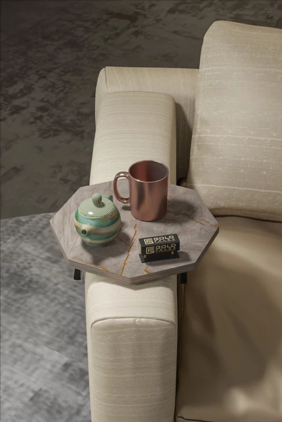 Yan Sehpa Ayarlanabilir Tepsi Dekoratif Modern Tepsi SEKİZGEN Gordion - 2