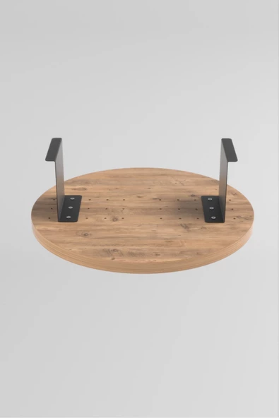 Yan Sehpa Ayarlanabilir Tepsi Dekoratif Modern Tepsi Koltuk Sehpası CEVİZ - 3