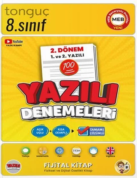 Tonguç 8. Sınıf Yazılı Denemeleri 2. Dönem 1 ve 2. Yazılı 2024
