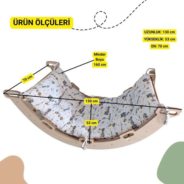 MukoToys Sallanan Çocuk Yatağı, Montessori Çocuk Yatağı - 5