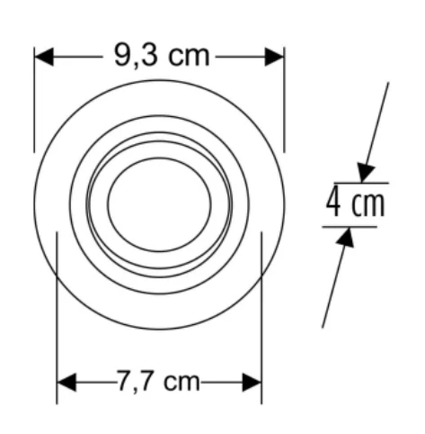 CATA Panter Beyaz Yuvarlak Sıva Altı Spot GU-10 Duylu (Ampulsüz) - Resim 2