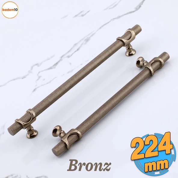Arsin Bronz Metal Kulp 224 mm - 22.4 cm Mobilya Çekmece Mutfak Dolabı Dolap Kulpları Kulpu Kulpları