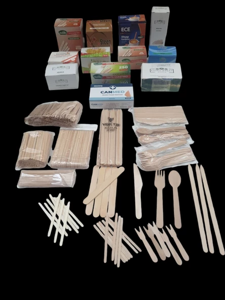 ahşap çay kahve karıştırıcı 4x500 2000 adet - 4