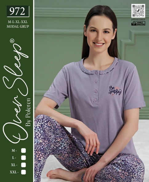 OVER SLEEP BAYAN POLEREN PİJAMA TAKIM