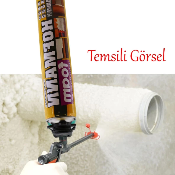 Tabanca Uyumlu Montaj Köpüğü Profesyonel Dolgu İzolasyon Poliüretan Kapı Pencere Yalıtım 750 ml - Resim 4