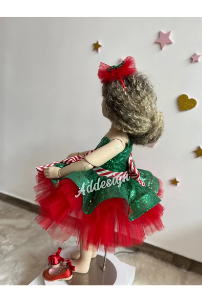 Yeni yıl kız çocuk elbisesi, Payetli kız çocuk elbisesi, Christmas Dress - 6