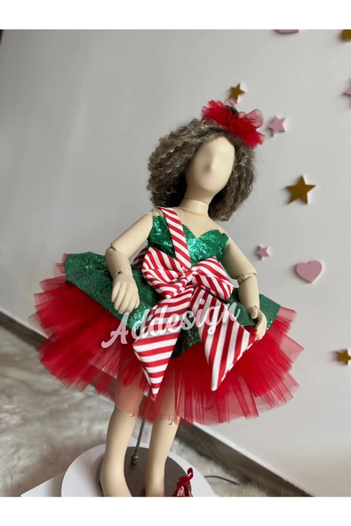 Yeni yıl kız çocuk elbisesi, Payetli kız çocuk elbisesi, Christmas Dress - 2