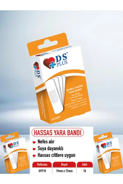 Ds Plus Hassas Yara Bandı 10'lu