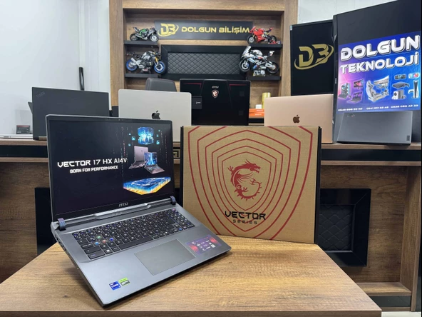 MSI Vector 17 HX A14VIG-879XTR Intel Core i9 14900HX 32GB RAM 2TB SSD RTX4090 17" QHD+ 240Hz (İKİNCİ EL)