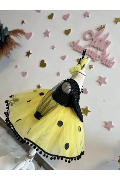 Kız çocuk arı maya kostüm,arı maya elbise,arı maya kabarık elbise - Resim 4