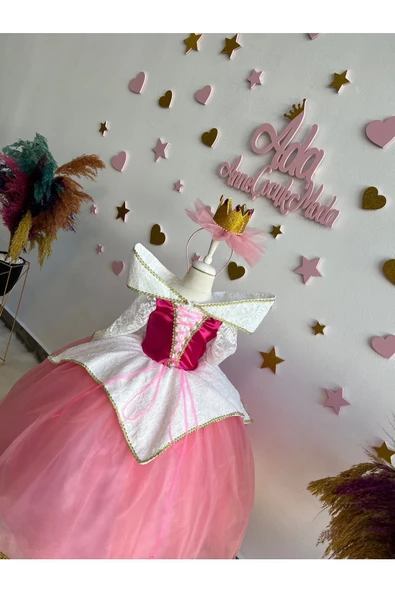 KIZ ÇOCUK UYUYAN GÜZEL AURORA KOSTÜM ELBİSE - 2