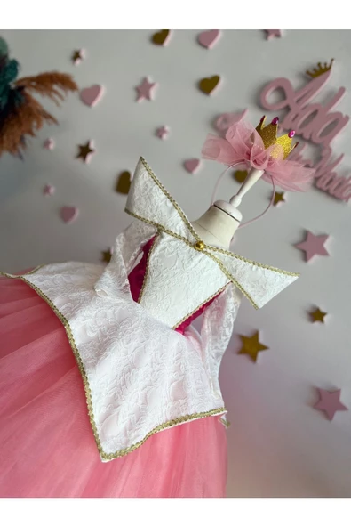 KIZ ÇOCUK UYUYAN GÜZEL AURORA KOSTÜM ELBİSE - 7