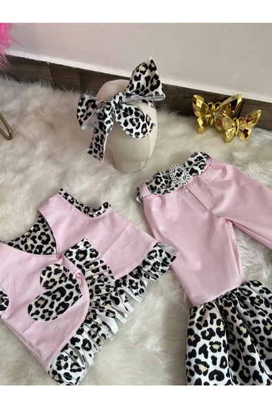 Kız Çocuk İspanyol Pantolon, pantolon yelek takım, ispanyol pantolon, kovboy takım - 6