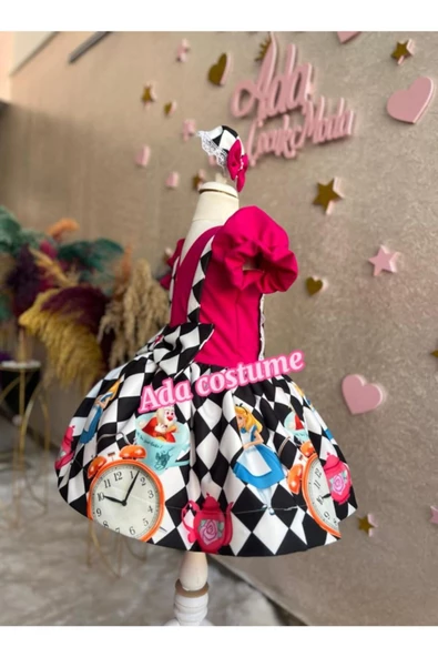 ALİCE HARİKALAR DİYARINDA KONSEPT ELBİSE. KABARIK TÜLLÜ ÖZEL TASARIM - 3