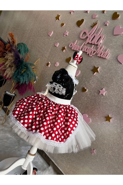 Kız Çocuk Minnie Mouse Konsept Kabarık Tüllü Elbise - 2
