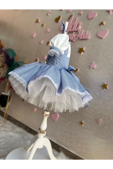 Dorothy Oz Büyücüsü Elbisesi, Dorothy Kız Kostümü, Cadılar Bayramı Kostümü, Dorothy Konsepti - Resim 7