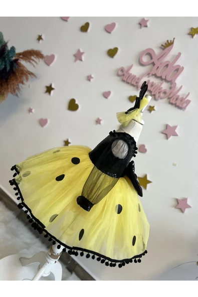 Kız çocuk arı maya kostüm,arı maya elbise,arı maya kabarık elbise - Resim 2