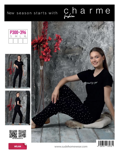 CHARME P-300-396 BAYAN GENÇ MİLAN PİJAMA TAKIMI
