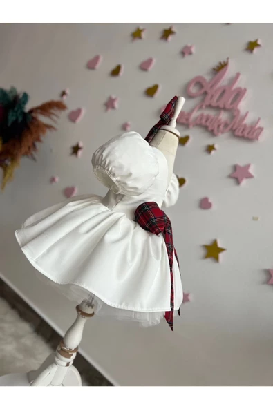 kız çocuk yeni yıl elbisesi, yılbaşı elbisesi, kabarık beyaz elbise - 8