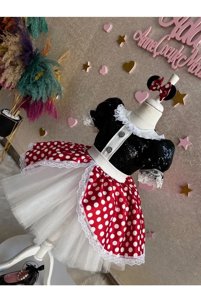 Kız Çocuk Minnie Mouse Konsept Kabarık Tüllü Elbise - 4