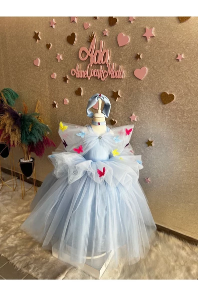 Prenses Cinderella Kostümü, Kız Parti Elbisesi, Cadılar Bayramı Kostümü - 4